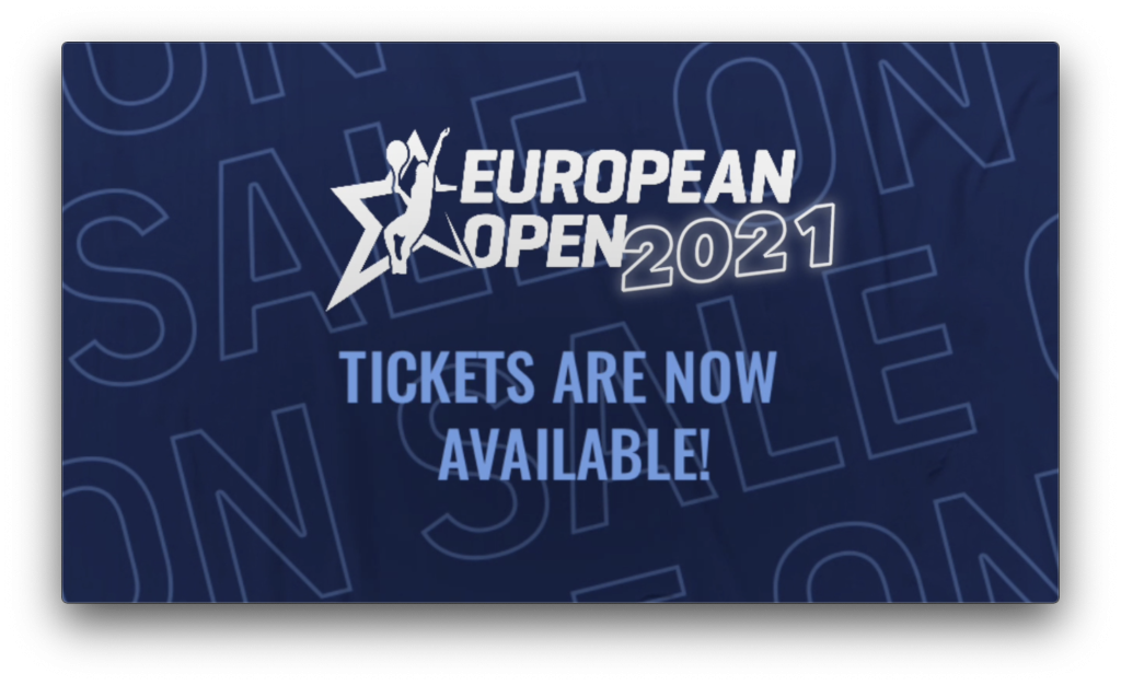 Les billets pour l’European Open 2021 sont maintenant disponibles!