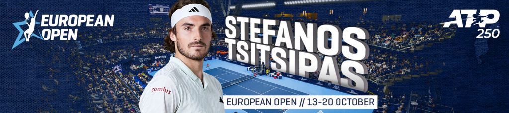 The European Open unveils big name: superstar Stefanos Tsitsipas will return to Antwerp!